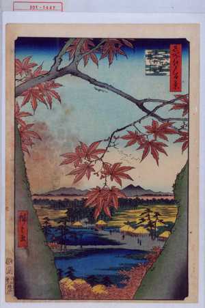 Utagawa Hiroshige: 「名所江戸百景」「真間の紅葉手こなの社継はし」 - Waseda University Theatre Museum