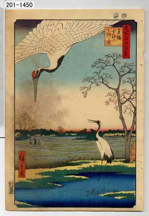 Utagawa Hiroshige: 「名所江戸百景」「箕輪令杉三河しま」 - Waseda University Theatre Museum