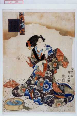 Utagawa Kunisada: 「当世見立七小町 かよひ」 - Waseda University Theatre Museum