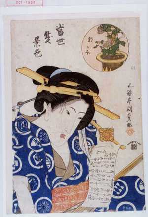 Utagawa Kunisada: 「当世夏景色」「朝かほ」 - Waseda University Theatre Museum