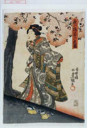 Utagawa Toyokuni III, 歌川豊国〈3〉 (豊国〈3〉)による浮世絵「「夜の様姿乃花競」」