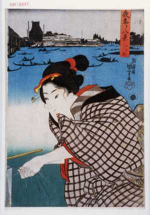 Utagawa Kuniyoshi, 歌川国芳 (国芳)による浮世絵「「夜参り八景 一ツ目」」