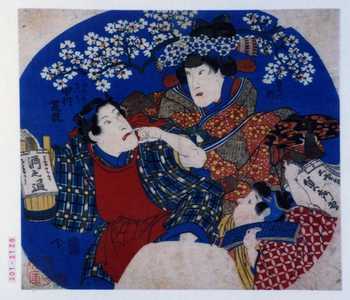 Utagawa Sadahide: 「九重の内」「ふみつかい でっち 中村芝翫」 - Waseda University Theatre Museum