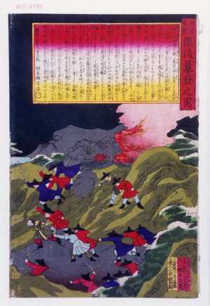 Toyohara Chikanobu: 「朝鮮変報激徒暴発之図」 - Waseda University Theatre Museum