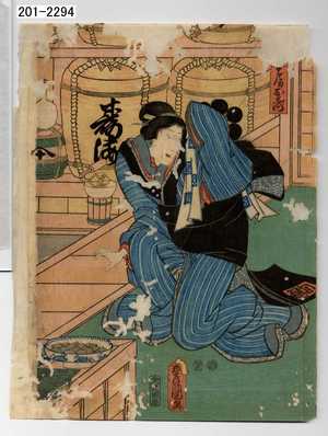 Utagawa Toyokuni III, 歌川豊国〈3〉 (豊国〈3〉)による浮世絵「「[十兵衛]女房おしづ」」