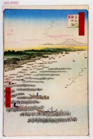 Utagawa Hiroshige: 「撰出江戸四十八景」「南品川☆河岸」 - Waseda University Theatre Museum