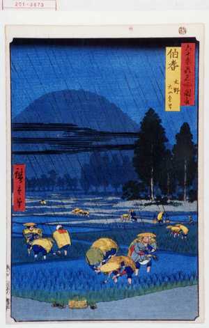 Utagawa Hiroshige: 「六十余州名所図会」「伯耆 大野大山遠望」 - Waseda University Theatre Museum