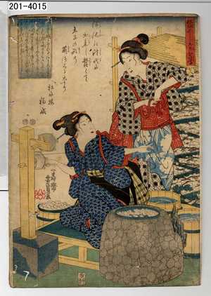 Utagawa Yoshikazu: 「蚕やしなひ草」 - Waseda University Theatre Museum