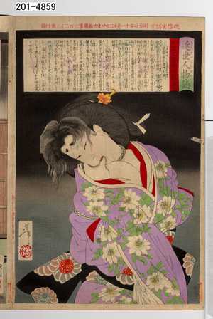 Tsukioka Yoshitoshi: 「近世人物誌」「やまと新聞附録 第十四」 - Waseda University Theatre Museum