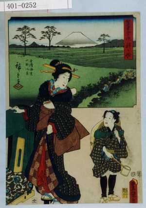 Utagawa Kunisada: 「雙筆五十三次 程かや」 - Waseda University Theatre Museum