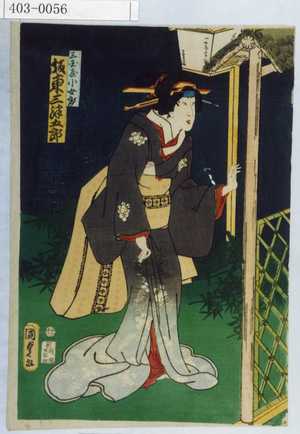 Utagawa Kunisada II: 「三国屋小女郎 坂東玉三郎」 - Waseda University Theatre Museum