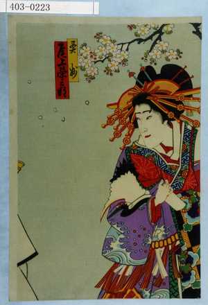 Toyohara Kunichika: 「奥州 尾上栄三郎」 - Waseda University Theatre Museum