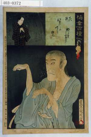Toyohara Kunichika: 「梅幸百種之内」「死神」「鳶の者五郎治 尾上松助」 - Waseda University Theatre Museum