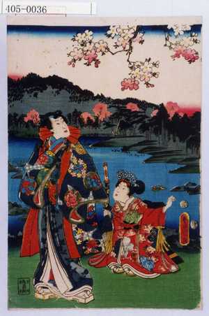 Unbetitelter japanischer Druck von Utagawa Toyokuni III, 歌川豊国〈3〉 (豊国〈3〉)