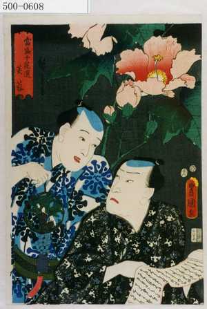 Utagawa Kunisada: 「当盛十花選 芙蓉」 - Waseda University Theatre Museum