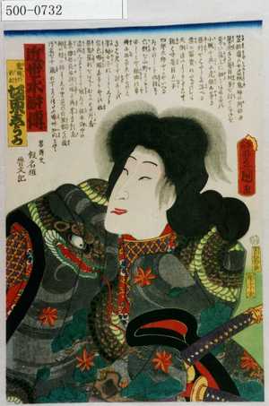 Utagawa Kunisada: 「近世水滸伝」「鬼神の於松 坂東志うか」 - Waseda University Theatre Museum