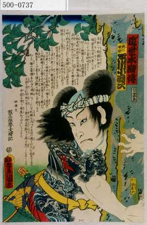 Utagawa Kunisada: 「近世水滸伝」「鰐の順助 市川小団次」 - Waseda University Theatre Museum