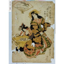 Utagawa Toyokuni I: 「尾上菊五郎 かむろ 尾上松助 相勤申候」「変化の図」 - Waseda University Theatre Museum