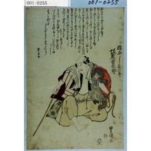 歌川豊国: 「猿廻し与次郎 坂東重太郎」 - 演劇博物館デジタル