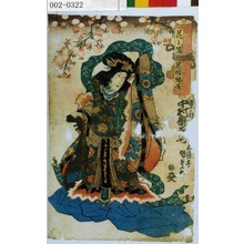 Utagawa Kunisada: 「花に☆ ☆岡ノ帰鴈」「[東]八景ノ内 中村歌右衛門」 - Waseda University Theatre Museum