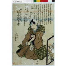 Utagawa Kunisada: 「すし屋の弥助 坂東三津五郎」 - Waseda University Theatre Museum