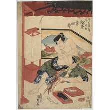 Utagawa Kunisada: 「唐犬権兵衛実ハ丹助 松本幸四郎」 - Waseda University Theatre Museum