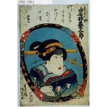 Utagawa Kunisada: 「芸者小いと 岩井粂三郎」 - Waseda University Theatre Museum