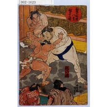 Utagawa Kunisada: 「勧進大相撲八景 稽古之図」「越の海」 - Waseda University Theatre Museum