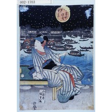 Estampe japonaise "「当世役者夕すゞみ」" par Utagawa Kunisada, 歌川国貞 (国貞〈1〉)