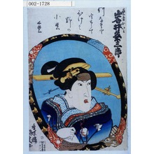 Utagawa Kunisada: 「芸者小いと 岩井粂三郎」 - Waseda University Theatre Museum
