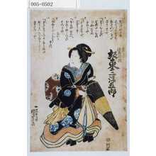 Utagawa Kuniyoshi: 「岩藤 簑助改 坂東三津五郎」 - Waseda University Theatre Museum