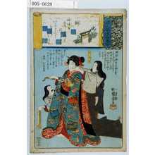 Utagawa Kuniyoshi: 「源氏雲浮世画合」「榊」「おみわ」 - Waseda University Theatre Museum