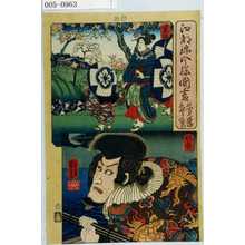 Utagawa Kuniyoshi: 「江都錦今様国尽」「花見連中 毛そり九右衛門」「豊後」「肥前」 - Waseda University Theatre Museum