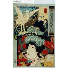 Utagawa Kuniyoshi: 「江都錦今様国尽」「飛騨の内匠 八重垣姫」「飛騨」「信濃」 - Waseda University Theatre Museum