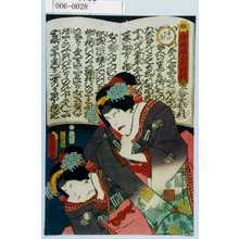 Utagawa Kunisada: 「浄瑠璃八景 常磐津 荵売」「墨水の夕月」 - Waseda University Theatre Museum