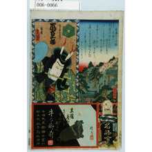 Utagawa Kunisada: 「江戸の花名勝会」「粂の平内左衛門 嵐吉三郎」 - Waseda University Theatre Museum