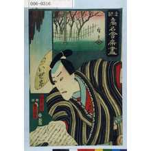 Utagawa Kunisada: 「東都高名会席尽」「福岡貢」 - Waseda University Theatre Museum
