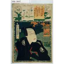 Utagawa Kunisada: 「俳優百花撰 大江家中本間与兵衛 燗酒売与吉 後ニ道具屋与兵エ」 - Waseda University Theatre Museum