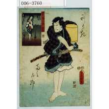 Utagawa Kunisada: 「国尽倭名誉 常陸」「神りきたみ五郎」 - Waseda University Theatre Museum