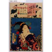 Utagawa Kunisada: 「俳優百花撰」「巴之丞妾時鳥実ハ団逸斎が娘さゝなみ」 - Waseda University Theatre Museum