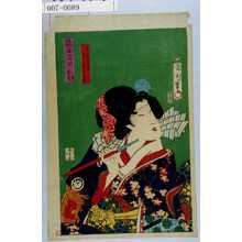 Toyohara Kunichika: 「こし元かつみ実ハ近江おかね」「諸国名所 み☆蔵」 - Waseda University Theatre Museum