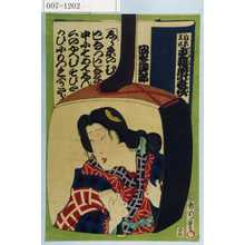 Toyohara Kunichika: 「白糸主水 重褄閨小夜衣」「坂東三津五郎」 - Waseda University Theatre Museum