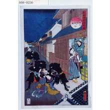 Utagawa Kunisada II: 「仮名手本忠臣蔵」「十段目 天川屋住居の図」 - Waseda University Theatre Museum