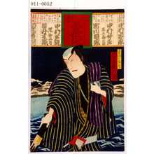 Toyohara Chikanobu: 「俳優見立位定」「音羽の菊松 尾上菊五郎」 - Waseda University Theatre Museum