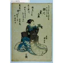 Utagawa Kuniyasu: 「天保三年壬辰正月七日 行年三十一歳 瀬川菊之丞」 - Waseda University Theatre Museum