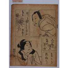 Utagawa Yoshitaki: 「はりませ見立十二月の内 菊月」「安部の保名」「市川米蔵」「葛の葉」「嵐徳三郎」 - Waseda University Theatre Museum