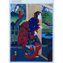 Utagawa Yoshitaki, 歌川芳滝 (芳滝)による浮世絵「「おそめ 実川延三郎」」