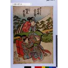 歌川国貞: 「女馬士おやま 岩井粂三郎」「小なみ 坂東玉三郎」 - 演劇博物館デジタル