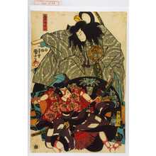 Japanischer Druck "「藤原時平公」「梅王丸」" von Utagawa Kuniyoshi, 歌川国芳 (国芳)