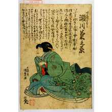 Utagawa Kunisada: 「女房みなと 瀬川菊之丞」 - Waseda University Theatre Museum